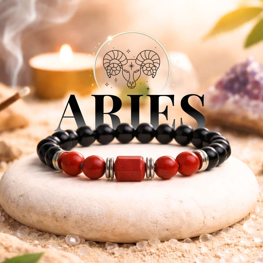 Red Jasper Zodiac Band – Aries (मेष राशि)