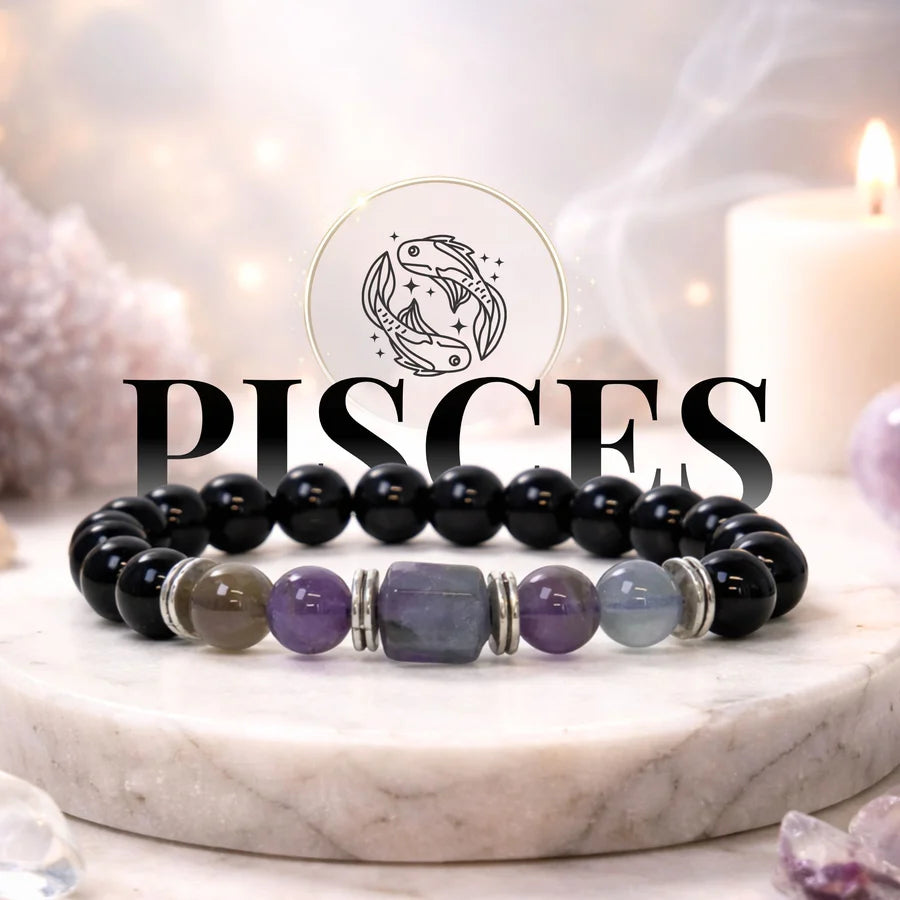 Amethyst Zodiac Band – Pisces (मीन राशि)
