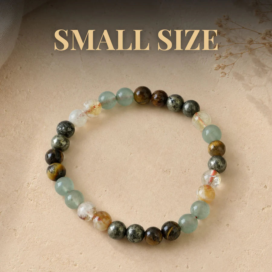 Money Magnet Fusion Band - Pyrite, Tiger Eye, Citrine & Aventurine Beads