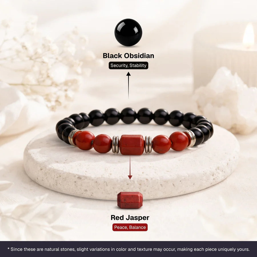 Red Jasper Zodiac Band – Aries (मेष राशि)