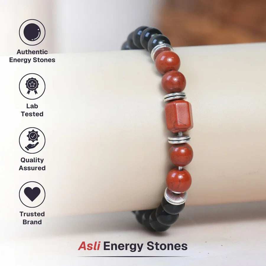 Red Jasper Zodiac Band – Aries (मेष राशि)