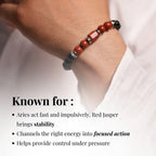 Red Jasper Zodiac Band – Aries (मेष राशि)