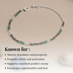 Money Magnet Anklet with Pyrite, Tiger Eye, Citrine & Aventurine Beads