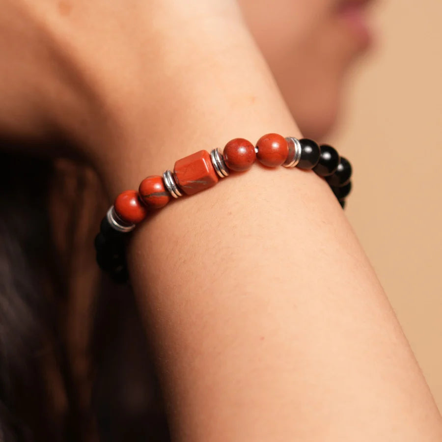 Red Jasper Zodiac Band – Aries (मेष राशि)